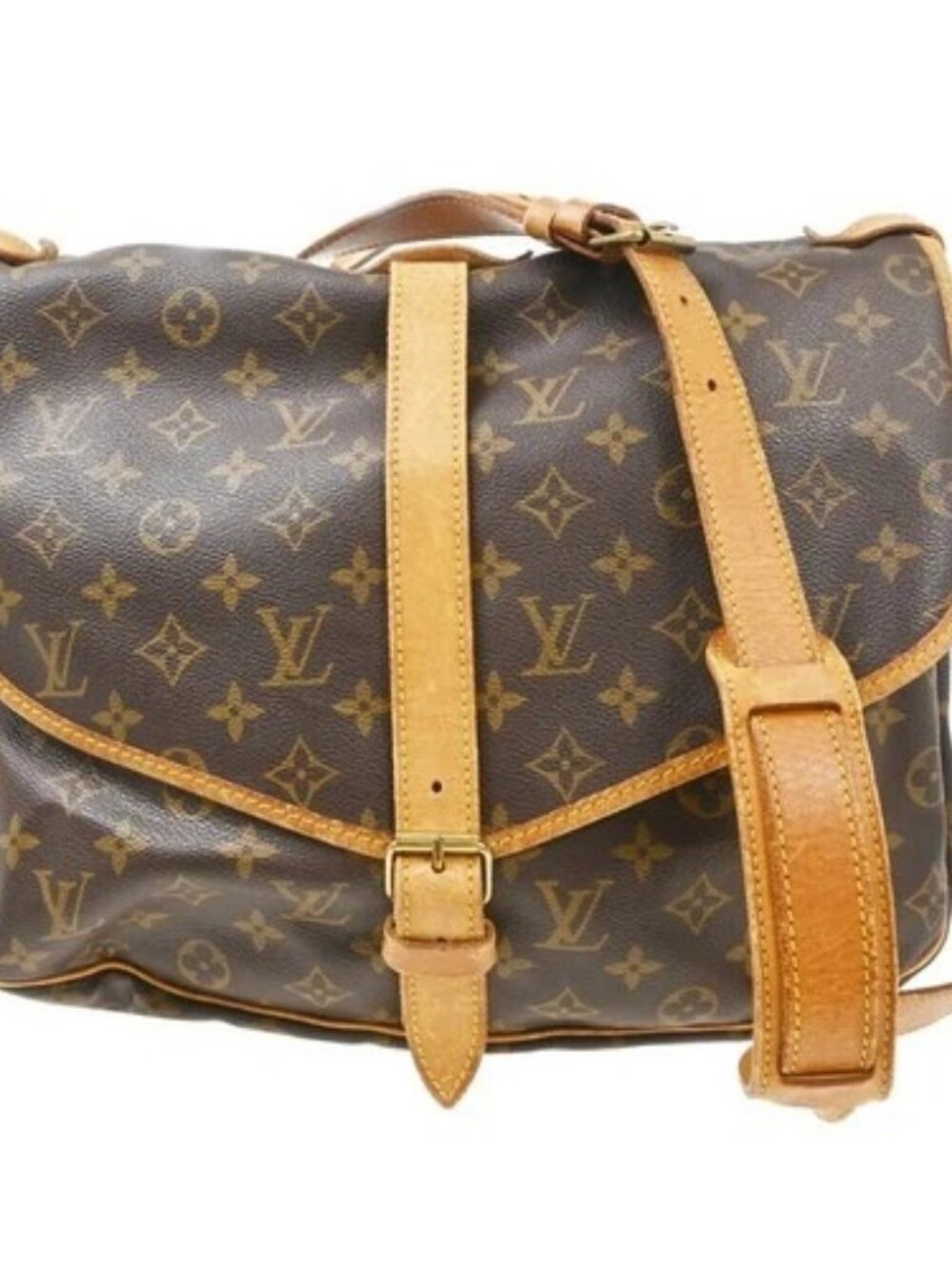 Best05 LOUIS VUITTON SAUMUR 35 SHOULDER BAG MONOGRAM M42254 AR0922 193359